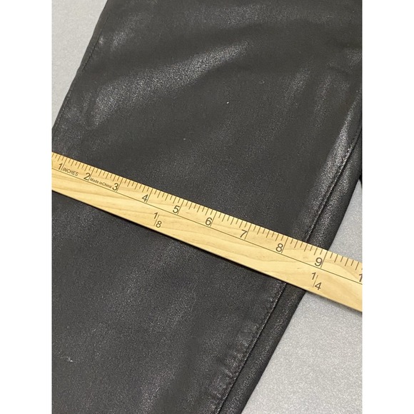7 Seven For All Mankind Black Women's Jeans Size 30 Flare Low Rise Leather READ - Picture 7 of 14